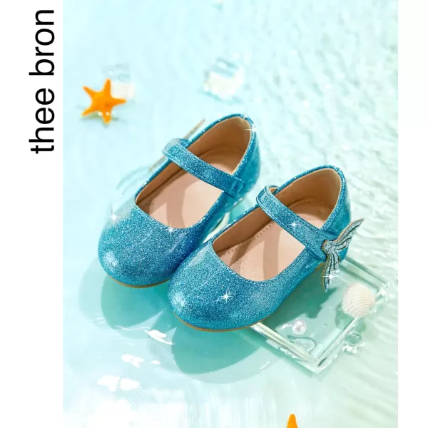 THEE BRON Girls ToddlerLittle Kid Ballet Mary Jane Flat Dress ShoesAf422elsa Blue