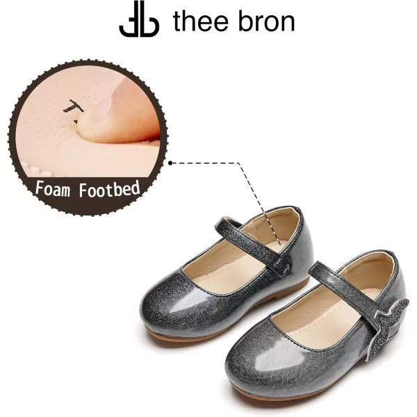 THEE BRON Girls ToddlerLittle Kid Ballet Mary Jane Flat Dress ShoesAf422mermaid Black