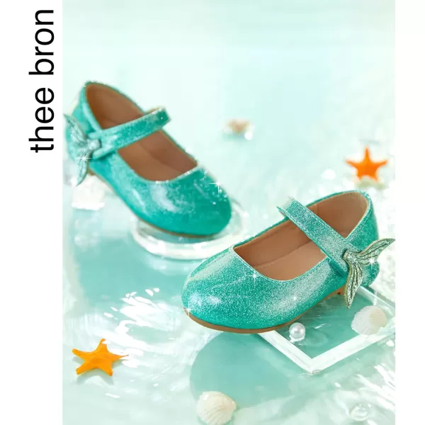 THEE BRON Girls ToddlerLittle Kid Ballet Mary Jane Flat Dress ShoesAf422mermaid Green