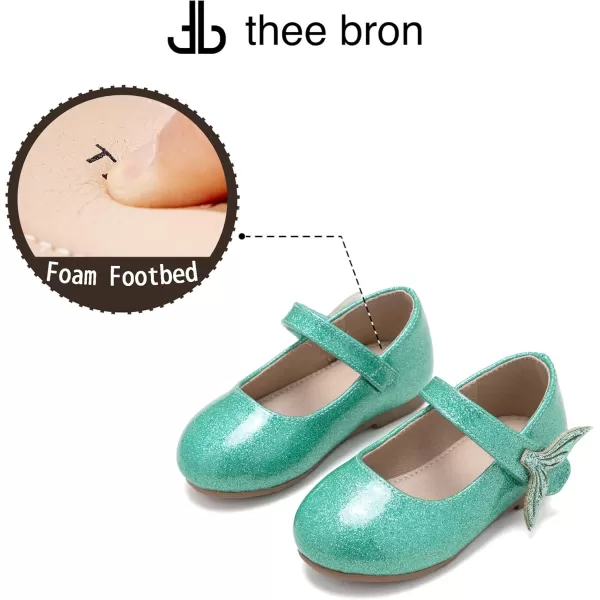 THEE BRON Girls ToddlerLittle Kid Ballet Mary Jane Flat Dress ShoesAf422mermaid Green