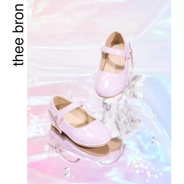 THEE BRON Girls ToddlerLittle Kid Ballet Mary Jane Flat Dress ShoesAf422mermaid Purple
