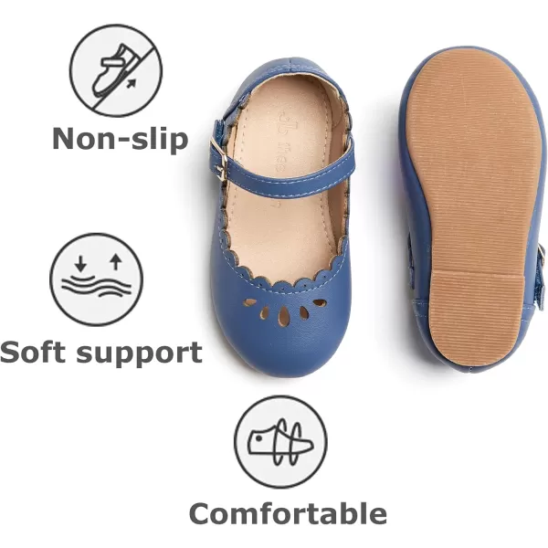 THEE BRON Girls ToddlerLittle Kid Ballet Mary Jane Flat Dress ShoesAf440blue