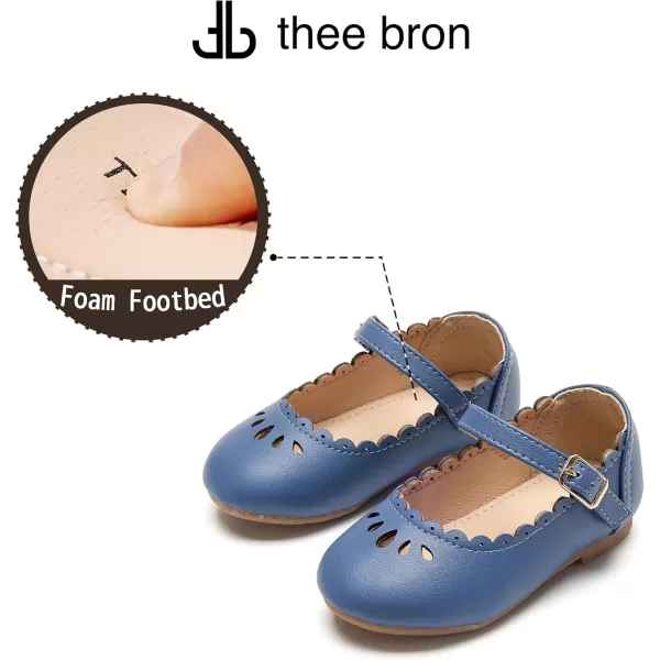 THEE BRON Girls ToddlerLittle Kid Ballet Mary Jane Flat Dress ShoesAf440blue