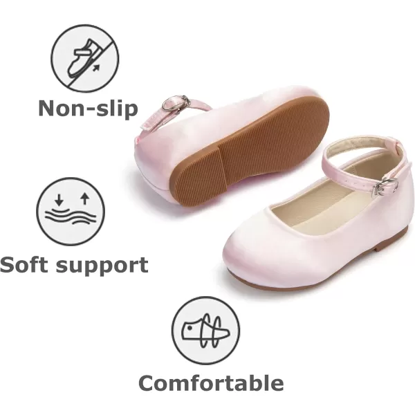 THEE BRON Girls ToddlerLittle Kid Ballet Mary Jane Flat Dress ShoesAf464pink
