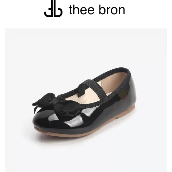 THEE BRON Girls ToddlerLittle Kid Ballet Mary Jane Flat Dress ShoesG02 Black