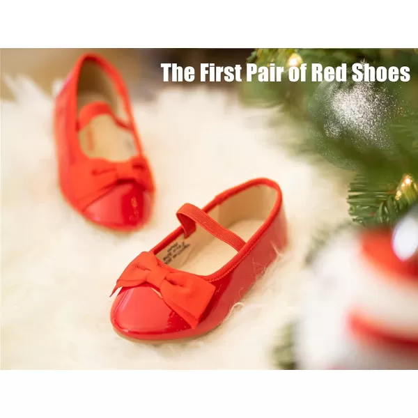 THEE BRON Girls ToddlerLittle Kid Ballet Mary Jane Flat Dress ShoesG02 Red