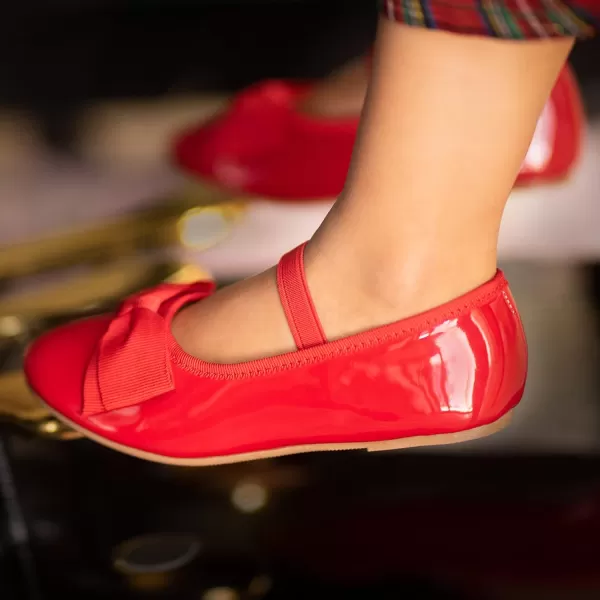 THEE BRON Girls ToddlerLittle Kid Ballet Mary Jane Flat Dress ShoesG02 Red