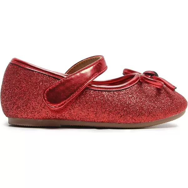 THEE BRON Girls ToddlerLittle Kid Ballet Mary Jane Flat Dress ShoesG03 Red