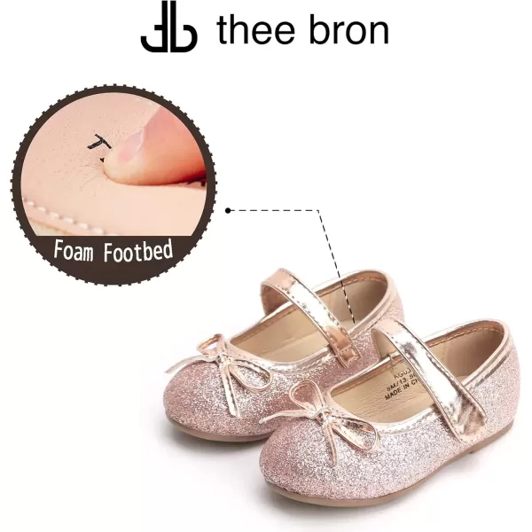 THEE BRON Girls ToddlerLittle Kid Ballet Mary Jane Flat Dress ShoesG03 Rose