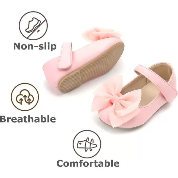 THEE BRON Girls ToddlerLittle Kid Ballet Mary Jane Flat Dress ShoesG06 Pink