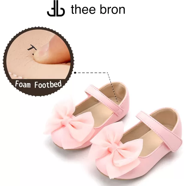 THEE BRON Girls ToddlerLittle Kid Ballet Mary Jane Flat Dress ShoesG06 Pink