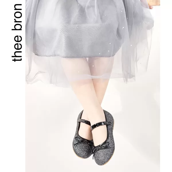 THEE BRON Girls ToddlerLittle Kid Ballet Mary Jane Flat Dress ShoesG20 Black