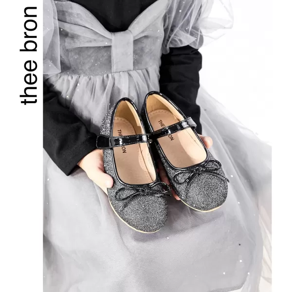 THEE BRON Girls ToddlerLittle Kid Ballet Mary Jane Flat Dress ShoesG20 Black