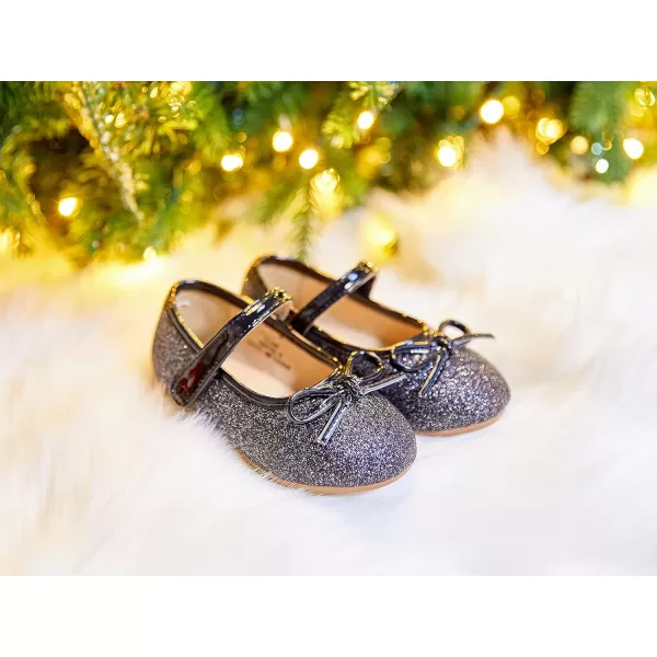 THEE BRON Girls ToddlerLittle Kid Ballet Mary Jane Flat Dress ShoesG20 Black