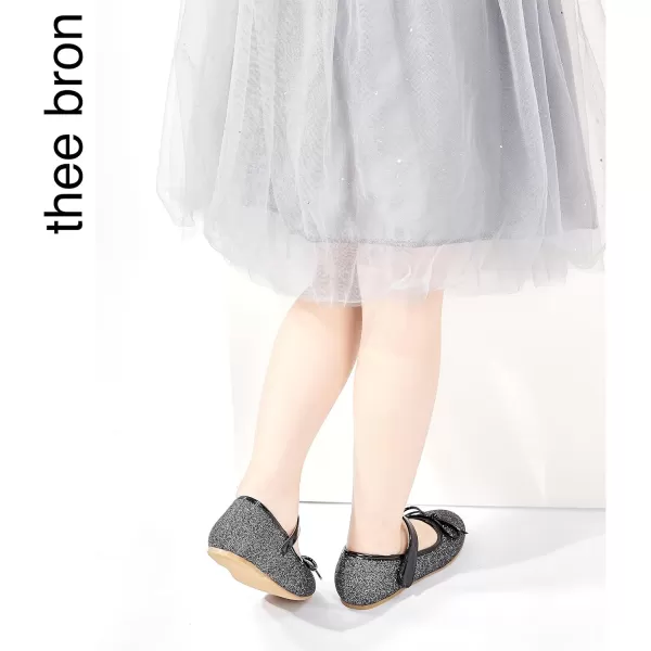 THEE BRON Girls ToddlerLittle Kid Ballet Mary Jane Flat Dress ShoesG20 Black