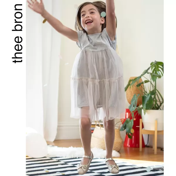 THEE BRON Girls ToddlerLittle Kid Ballet Mary Jane Flat Dress ShoesLg03 Gold