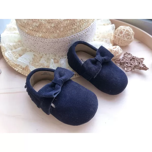 THEE BRON Infant Toddler Baby Soft Sole Leather Shoes for Girls Boys Walking Sneakers8516blue