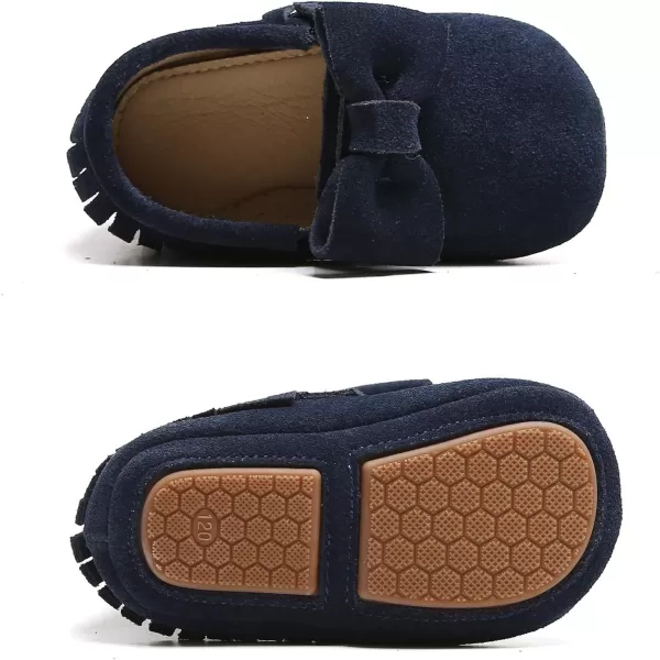 THEE BRON Infant Toddler Baby Soft Sole Leather Shoes for Girls Boys Walking Sneakers8516blue