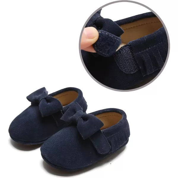 THEE BRON Infant Toddler Baby Soft Sole Leather Shoes for Girls Boys Walking Sneakers8516blue