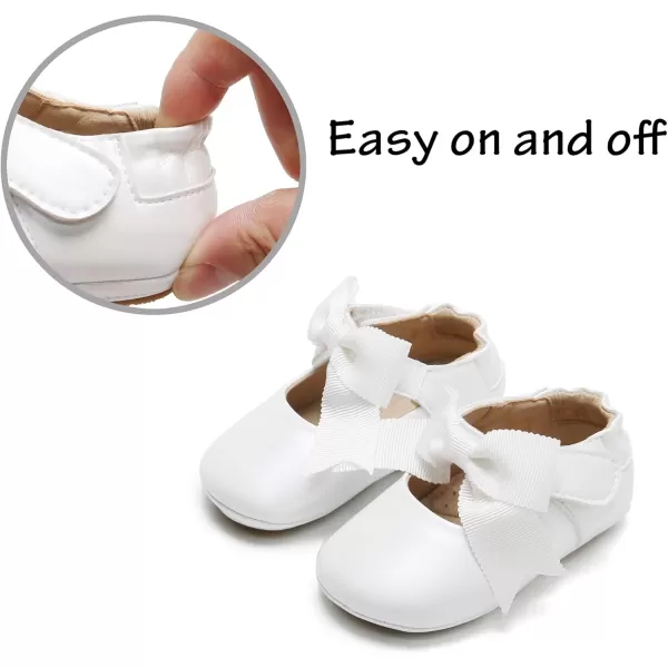 THEE BRON Infant Toddler Baby Soft Sole Leather Shoes for Girls Boys Walking Sneakers8518white