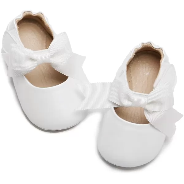 THEE BRON Infant Toddler Baby Soft Sole Leather Shoes for Girls Boys Walking Sneakers8518white
