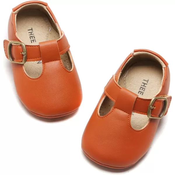 THEE BRON Infant Toddler Baby Soft Sole Leather Shoes for Girls Boys Walking Sneakers8533brown