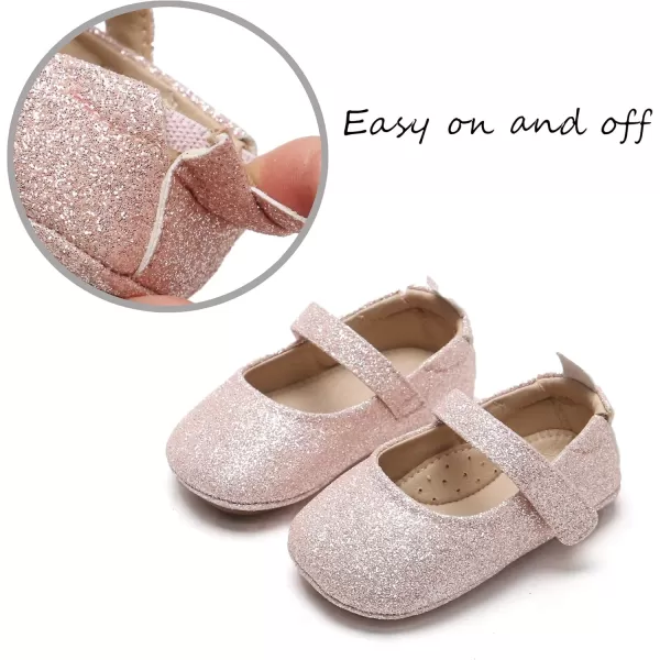 THEE BRON Infant Toddler Baby Soft Sole Leather Shoes for Girls Boys Walking Sneakers8788pink