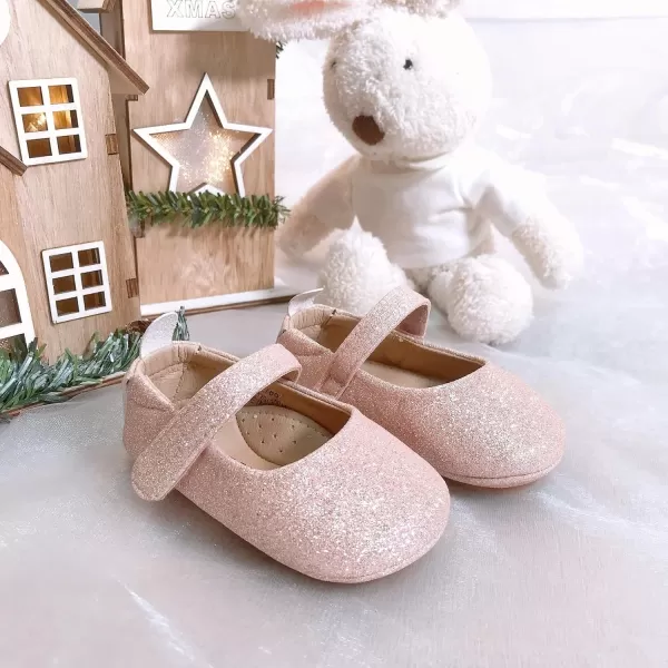 THEE BRON Infant Toddler Baby Soft Sole Leather Shoes for Girls Boys Walking Sneakers8788pink