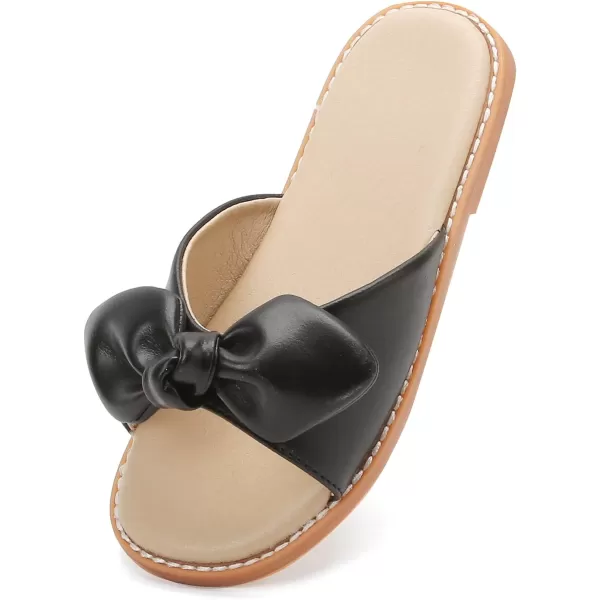 THEE BRON Princess Dress Slippers Slides Sandals for Little GirlsAa366black