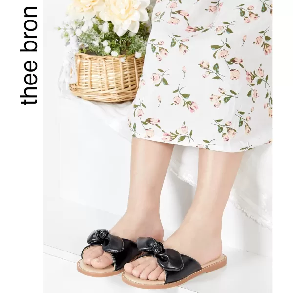 THEE BRON Princess Dress Slippers Slides Sandals for Little GirlsAa366black