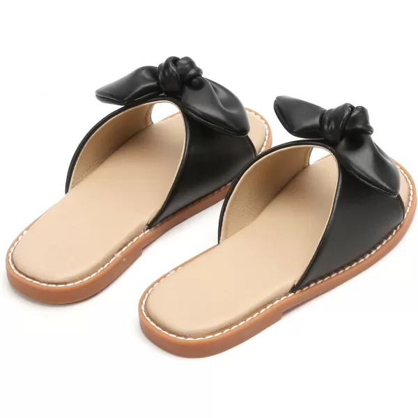 THEE BRON Princess Dress Slippers Slides Sandals for Little GirlsAa366black
