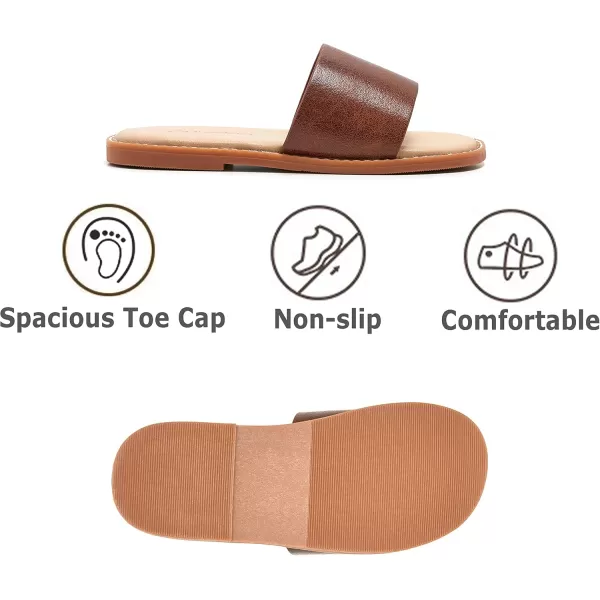 THEE BRON Princess Dress Slippers Slides Sandals for Little GirlsAa368brown