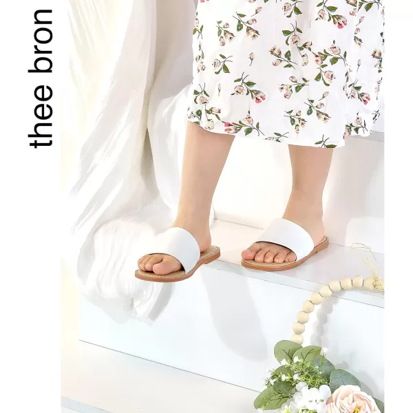 THEE BRON Princess Dress Slippers Slides Sandals for Little GirlsAa368white