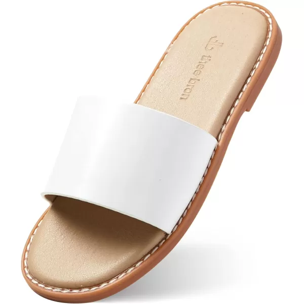 THEE BRON Princess Dress Slippers Slides Sandals for Little GirlsAa368white