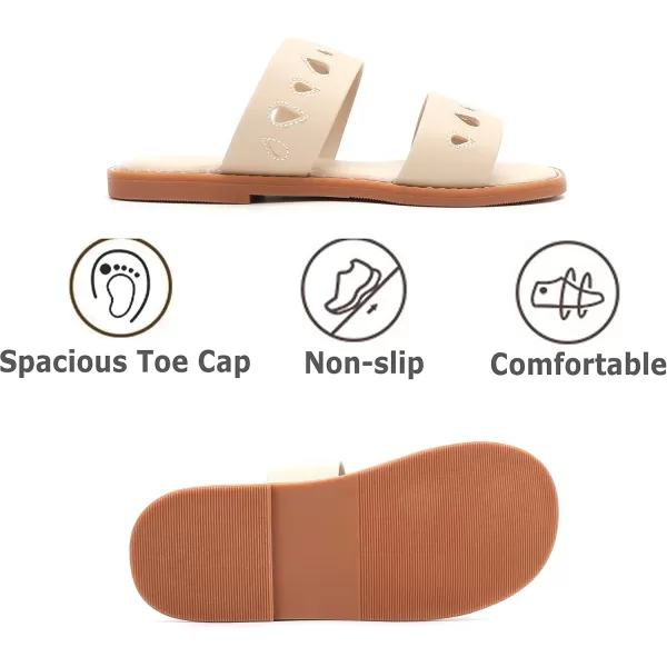 THEE BRON Princess Dress Slippers Slides Sandals for Little GirlsAa370beige
