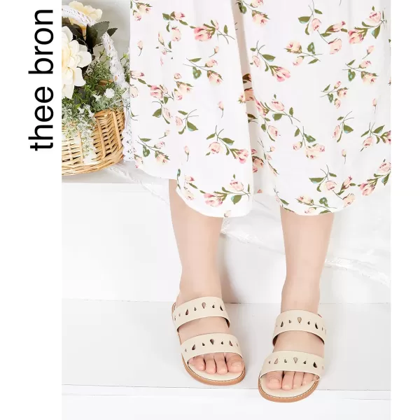 THEE BRON Princess Dress Slippers Slides Sandals for Little GirlsAa370beige
