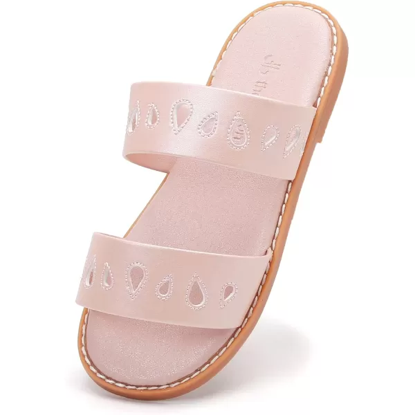 THEE BRON Princess Dress Slippers Slides Sandals for Little GirlsAa370pink