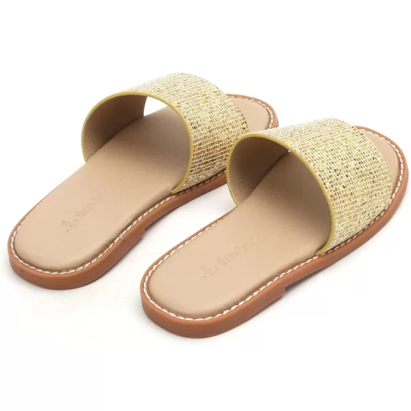 THEE BRON Princess Dress Slippers Slides Sandals for Little GirlsAa374gold