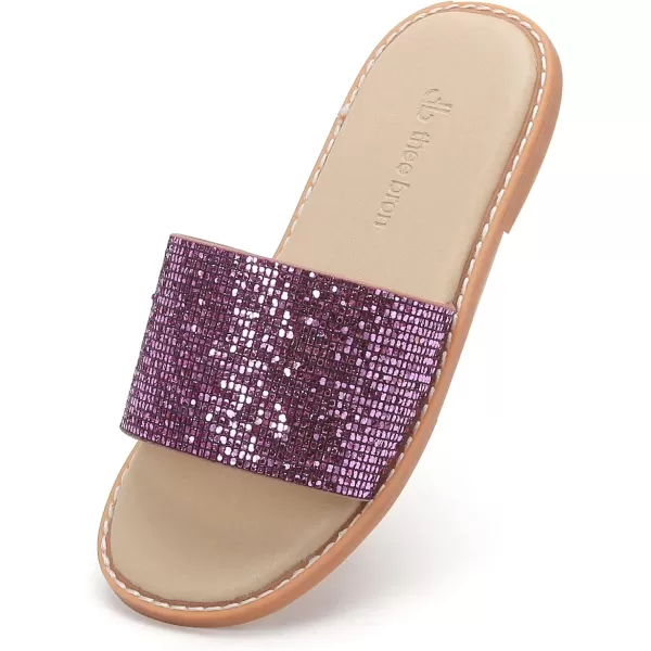 THEE BRON Princess Dress Slippers Slides Sandals for Little GirlsAa374pink