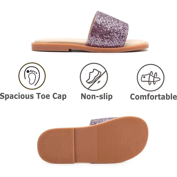 THEE BRON Princess Dress Slippers Slides Sandals for Little GirlsAa374pink