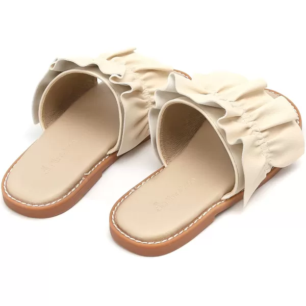 THEE BRON Princess Dress Slippers Slides Sandals for Little GirlsAa380nude
