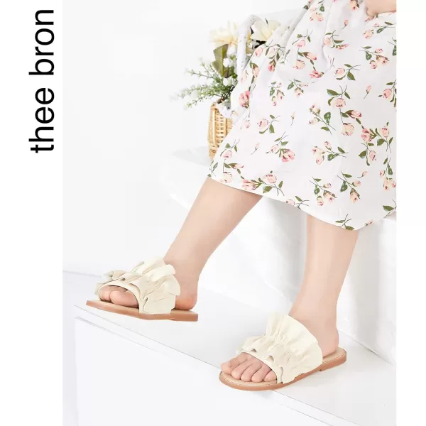 THEE BRON Princess Dress Slippers Slides Sandals for Little GirlsAa380nude