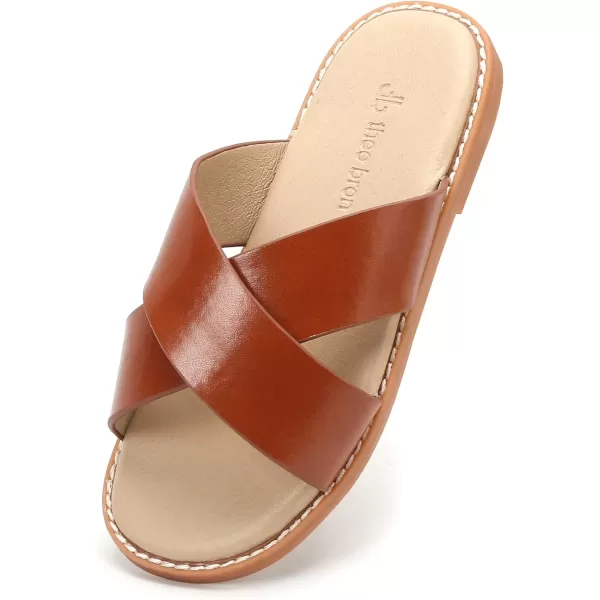 THEE BRON Princess Dress Slippers Slides Sandals for Little GirlsAa382brown