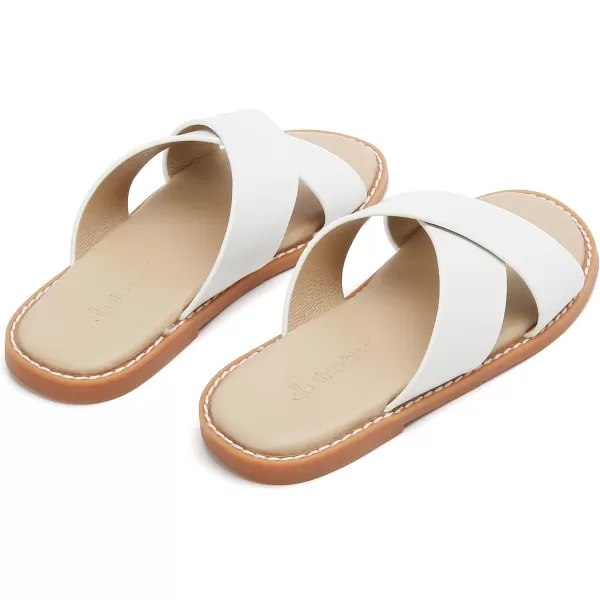 THEE BRON Princess Dress Slippers Slides Sandals for Little GirlsAa382white