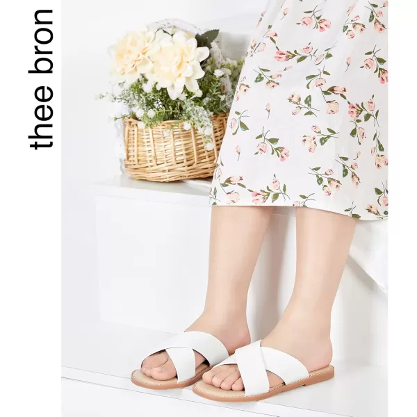 THEE BRON Princess Dress Slippers Slides Sandals for Little GirlsAa382white
