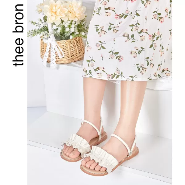 THEE BRON Princess Dress Slippers Slides Sandals for Little GirlsAa384beige