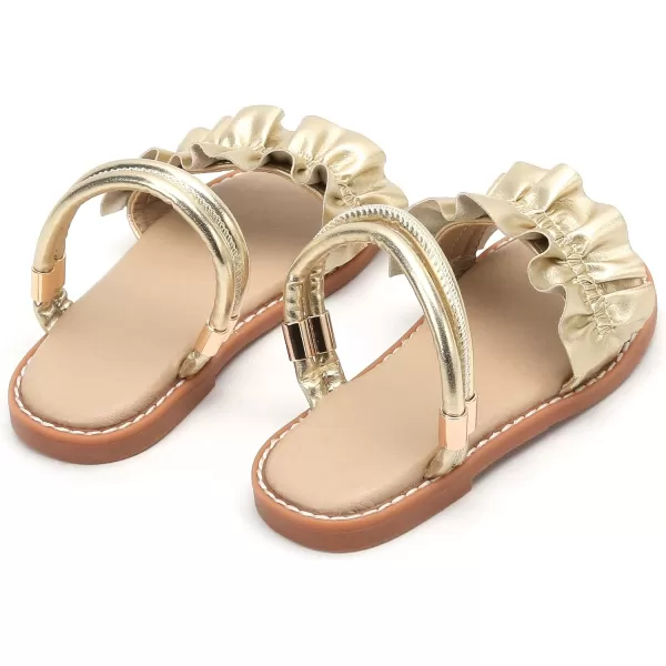 THEE BRON Princess Dress Slippers Slides Sandals for Little GirlsAa384gold