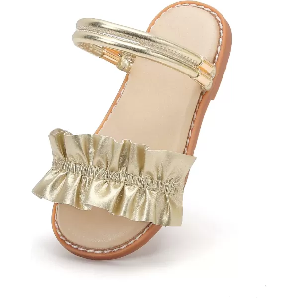 THEE BRON Princess Dress Slippers Slides Sandals for Little GirlsAa384gold
