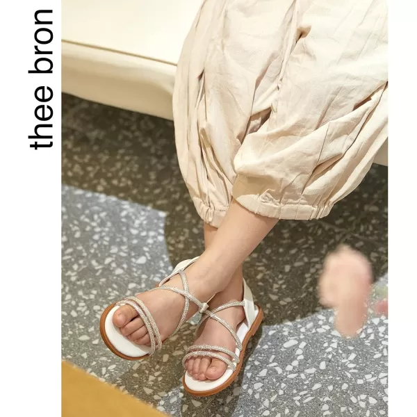 THEE BRON Sandals for Girls Sandalias de NiaAa390white