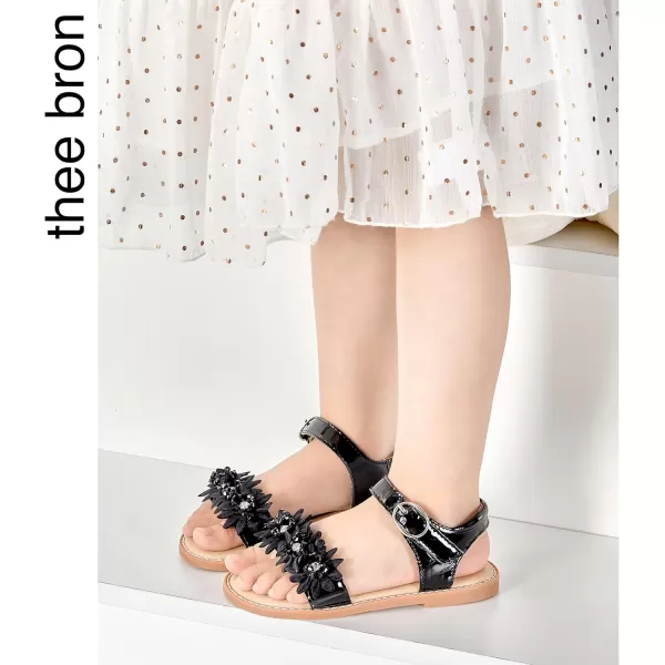 THEE BRON Sandals for Girls Sandalias de NiaTb2218black
